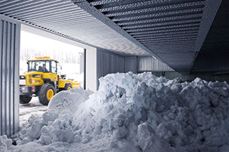 Snow room at Okudaisen Bunanomori Water Plant of Suntory Products Ltd.